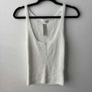 John Galt California Ribbed Knit Scoop Neck Tank Top